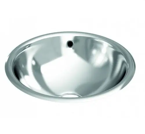 Lavabo sphérique à encastrer 355mm sans trop-plein avec la référence GW08 13 04 02 de la marque GENWEC