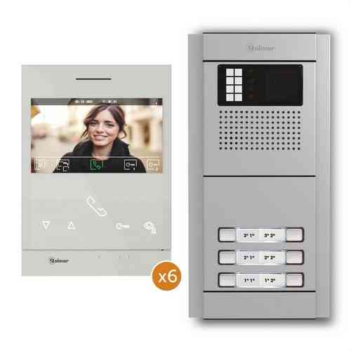 Kit vidéophone collectif pour 6 logements N5206/ART 4 LITE 6P avec la référence 12405206 de la marque GOLMAR