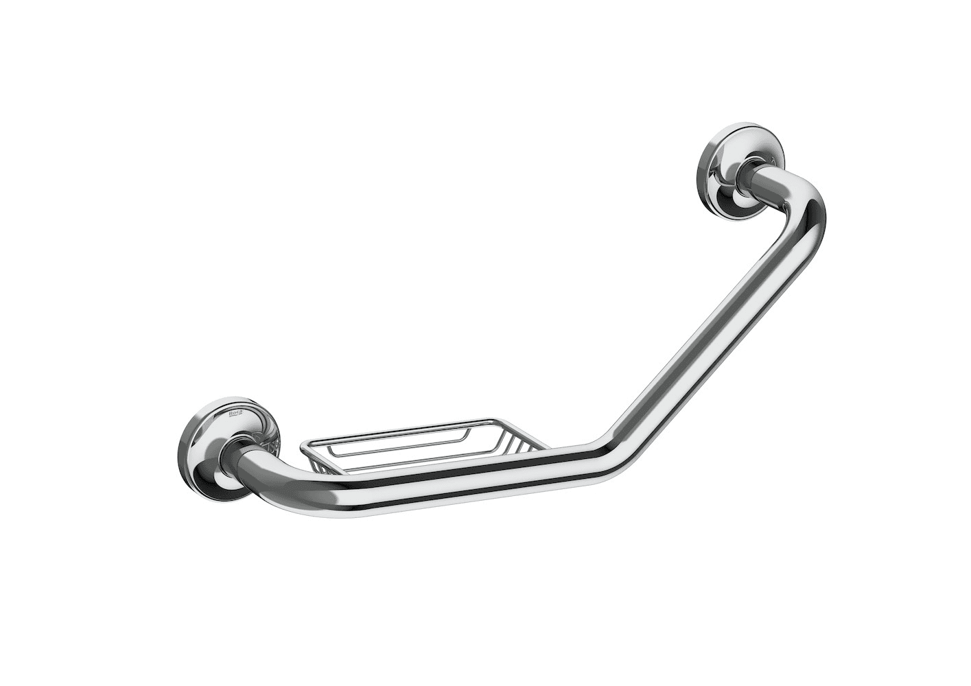 135º Angular Bathroom Grab Bar with Soap Dish Chrome Finish Roca Access with reference A816936001 from the brand ROCA