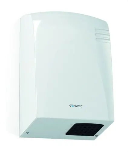 Sèche-mains avec capteur électronique Wecflow acier époxy blanc avec la référence GW01 14 03 00 de la marque GENWEC