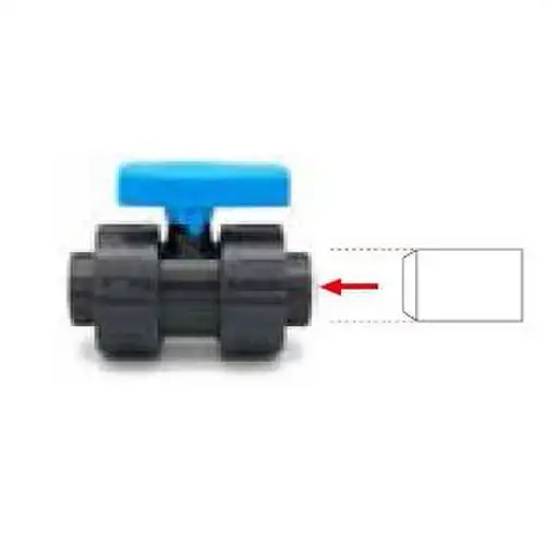 Vanne à bille à coller (double sens) PVC Pression VALV-04 32mm avec la référence 700402 de la marque CREARPLAST