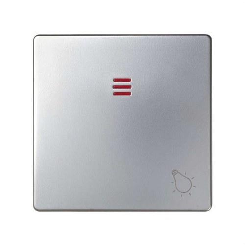 Touche individuelle avec écran et gravure lumière aluminium Simon 82 avec la référence 82016-33 de la marque SIMON