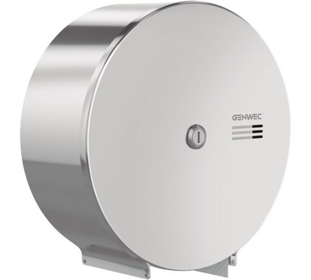 Distributeur de papier toilette jumbo inox 304 brillant avec la référence GW03 02 04 02 de la marque GENWEC