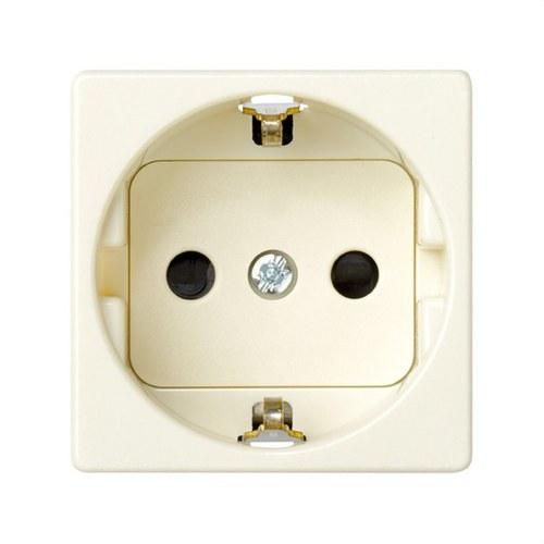 Prise de courant schuko 16 A 250V avec dispositif de sécurité et raccordement à vis ivoire Simon 27 Play avec la référence 27472-62 de la marque SIMON