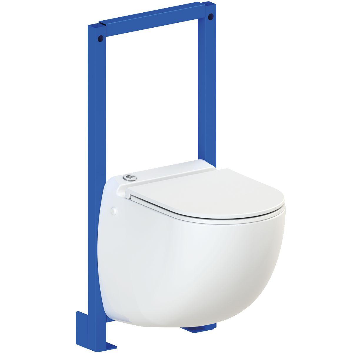 Frame with SFA Sanicompact Comfort+ macerator toilet with reference C72LVCPLUS from the brand SFA SANITRIT