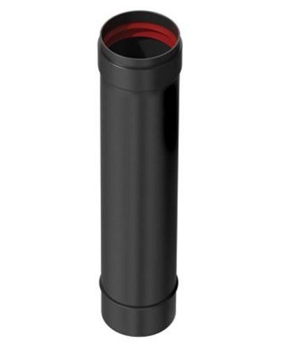 Tube de cheminée pour poêle à granulés diamètre 80mm de 1000mm en acier émaillé noir avec la référence 8-1000MHKER3 de la marque FIG