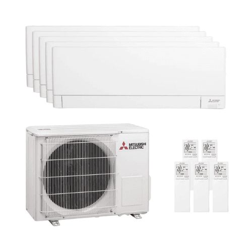 Climatiseur 5-en-1 avec wifi Mitsubishi MSZ-AY 2,5 kW (3) + 3,5 kW (2) avec la référence MXZMSZAY-2525253535-102 de la marque MITSUBISHI