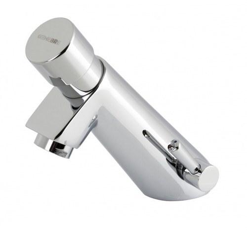 Robinet temporisé pour lavabo avec bouton-poussoir IPSON 1/2" chrome avec la référence 1031 04 de la marque GENEBRE