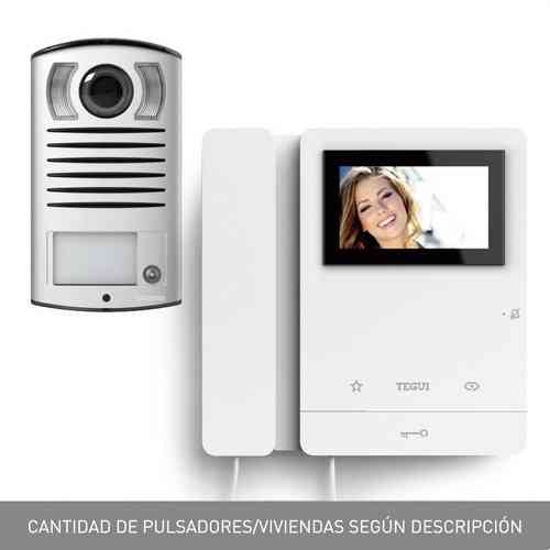 Kit vidéophone pour 1 logement Tegui Linea 2000 avec moniteur Série 8 avec la référence 378121 de la marque TEGUI