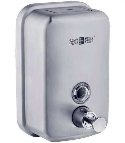 Distributeur de savon vertical en acier inoxydable satiné de 600 ml avec la référence 03001.06.S de la marque NOFER