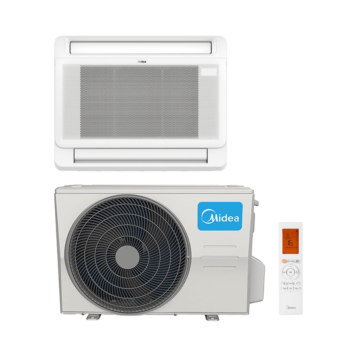 Climatiseur console double flux Midea 2,6 kW 9000 BTU avec la référence MFAU-26(09)N8Q-1 de la marque MIDEA