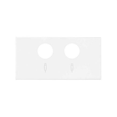 Plaque pour prises inductives de R-TV+SAT blanc mat Simon 100 avec la référence 10000053-230 de la marque SIMON