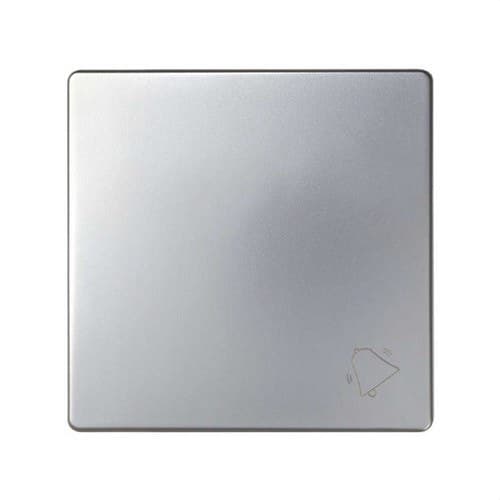 Touche individuelle avec gravure cloche pour poussoir aluminium Simon 82 avec la référence 82017-33 de la marque SIMON