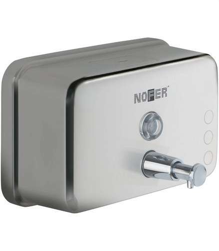 Distributeur de savon horizontal en acier inoxydable brillant de 1200ml avec la référence 03042.B de la marque NOFER