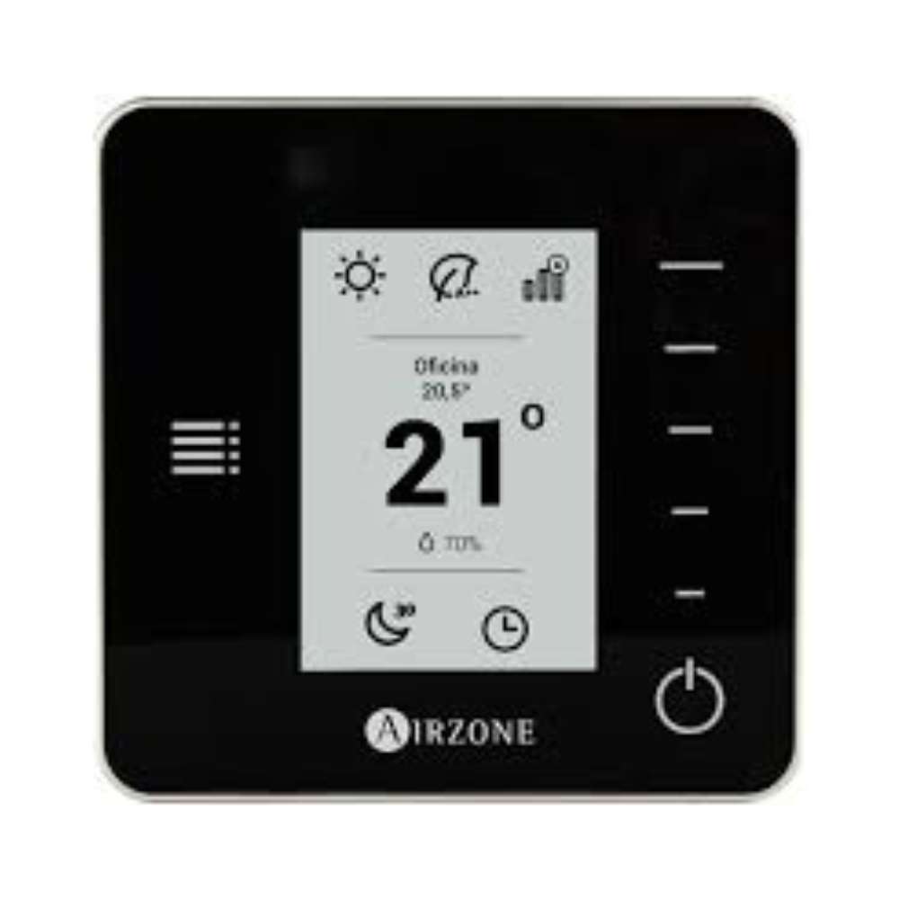 Thermostat radio monochrome AirZone Think noir avec la référence AZDI6THINKRB de la marque AIRZONE
