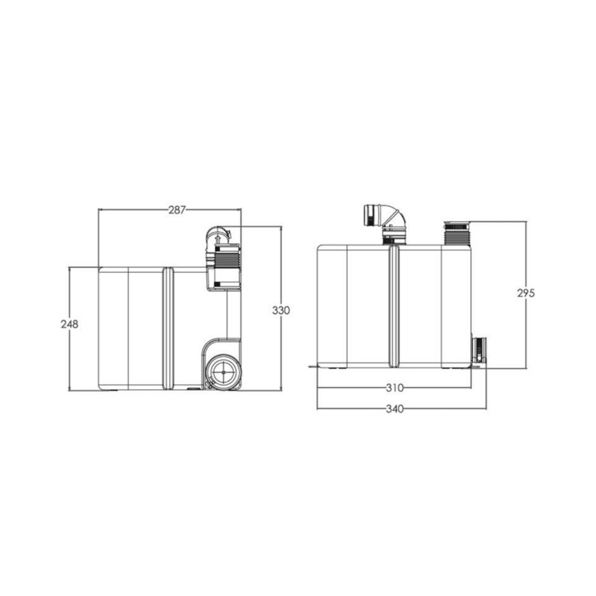 SFA Saniswift Pro Heavy-Duty Drainage Pump for Laundry Use with reference SANISWIFTPRO from the brand SFA SANITRIT