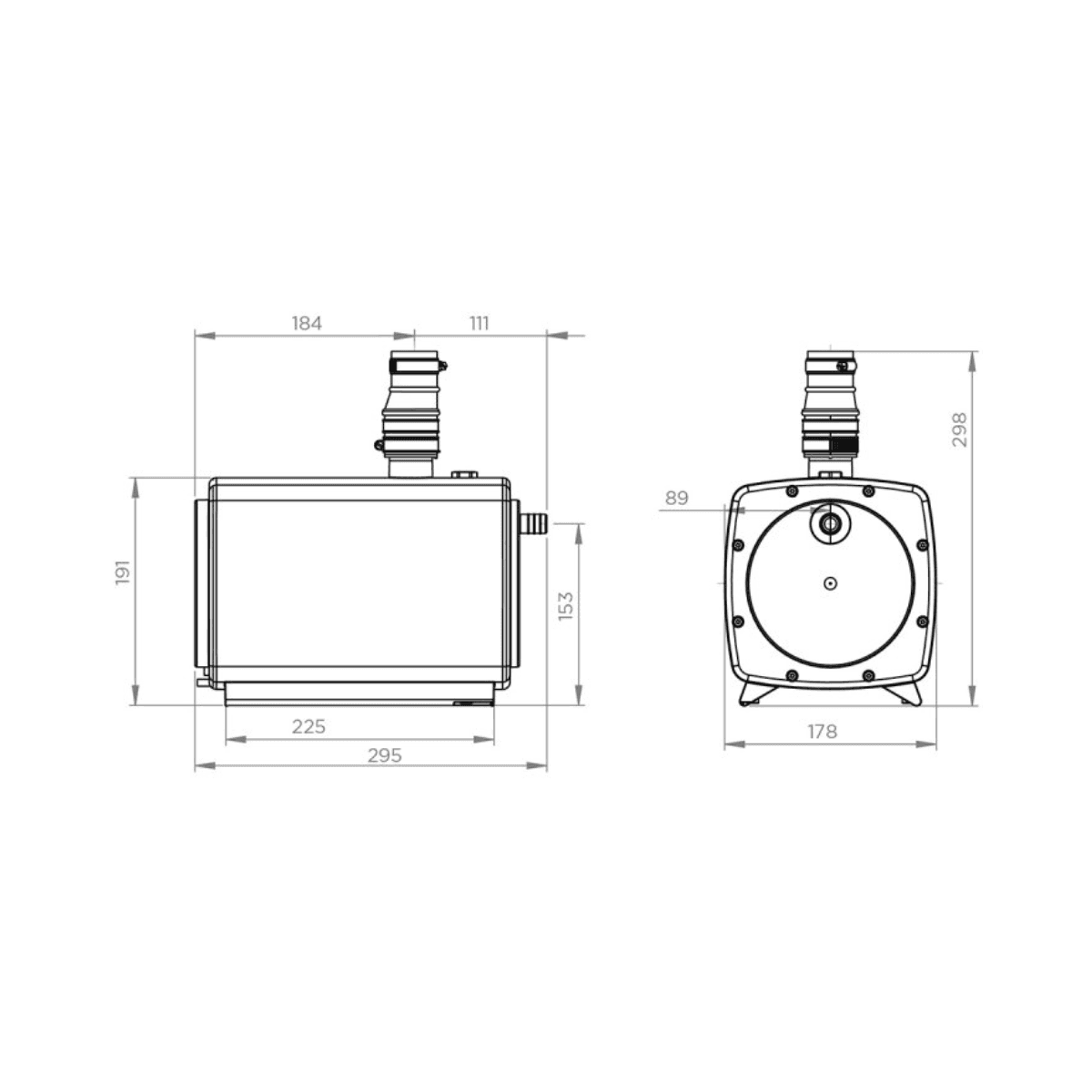 Pompe à eau aspirante avec siphon pour douche SFA Sanifloor+ 1 avec la référence HIFLOOR1 de la marque SFA SANITRIT