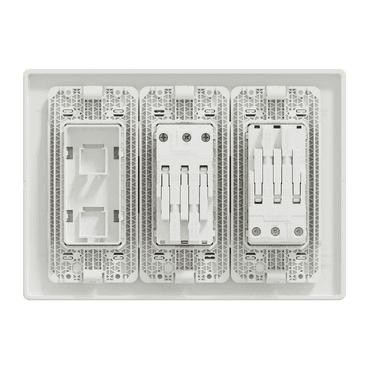 Kit poste de travail 3 colonnes Schneider Electric New Unica System+ avec la référence NU113118 de la marque SCHNEIDER ELECTRIC