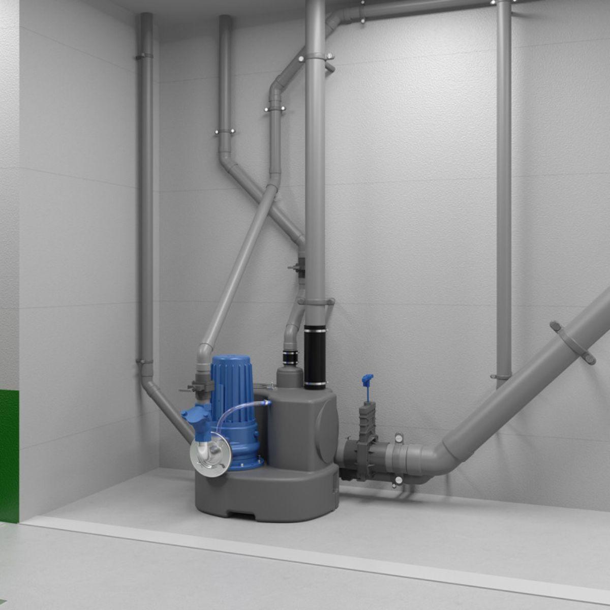 Station de pompage triphasée SFA Sanicubic 1 GR SE71.1 T avec la référence 04CUB1GR11T de la marque SFA SANITRIT