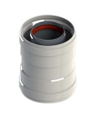 Manchon de cheminée diamètre 130mm raccord tube en aluminium blanc avec la référence 13MTTP1 de la marque FIG