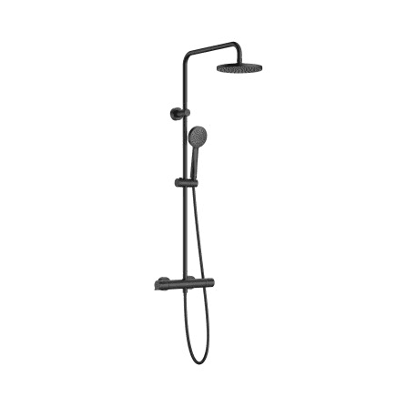 Colonne de douche thermostatique noir mat Roca T-Basic