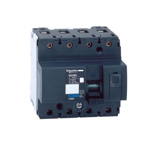 Disjoncteur NG125N 4P 80A Courbe C avec la référence 18658 de la marque SCHNEIDER ELECTRIC