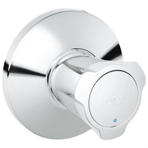 Partie extérieure robinet d'arrêt Grohe Costa L indicateur bleu chrome avec la référence 19808001 de la marque GROHE