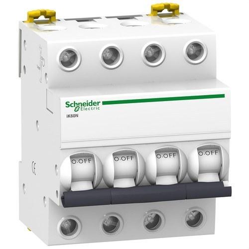Disjoncteur magnétothermique IK60N 4P 10A Courbe C Courbe C 6kA avec la référence A9K17410 de la marque SCHNEIDER ELECTRIC