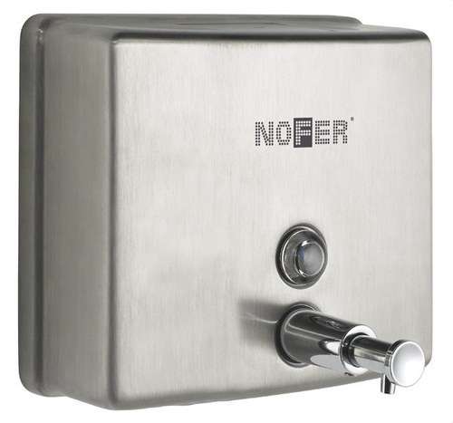Distributeur de savon carré en acier inoxydable satiné de 1200 ml avec la référence 03004.S de la marque NOFER