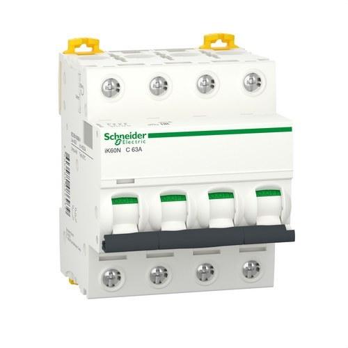 Disjoncteur magnétothermique IK60N 4P 63A Courbe C Courbe C 6kA avec la référence A9K24463 de la marque SCHNEIDER ELECTRIC