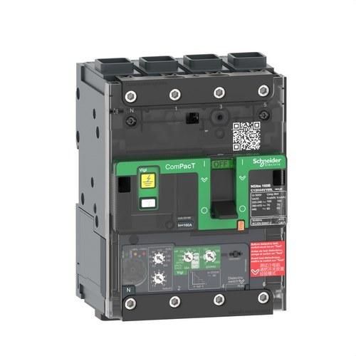 Disjoncteur ComPacT NSXm100E 16kA AC 4P 100A Micrologic 4.1 ELINK avec la référence C11E44V100L de la marque SCHNEIDER ELECTRIC