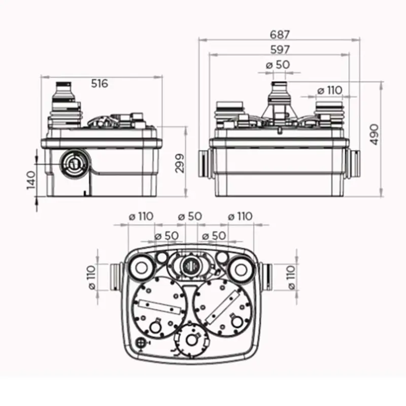 SFA SANICUBIC 2 Classic General Pumping Station with reference 040000002 from the brand SFA SANITRIT