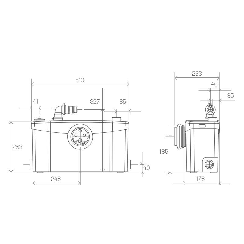 SFA SANIPLUS Sanitary Macerator for High-Traffic Complete Bathrooms with reference 0100300 from the brand SFA SANITRIT