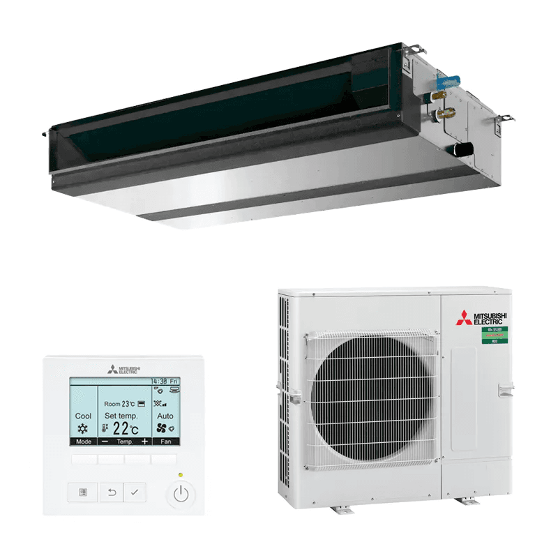 Climatiseur gainable Mitsubishi Electric MGPEZ-125VJA 12,1 kW 41000 BTU avec la référence MGPEZ-125VJA de la marque MITSUBISHI
