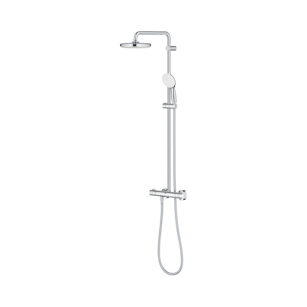 Système de douche thermostatique Grohe Tempesta 210 chrome avec la référence 26811001 de la marque GROHE