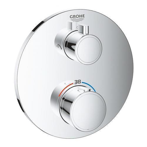 Thermostat de douche pour deux sorties Grohtherm chrome avec la référence 24076000 de la marque GROHE